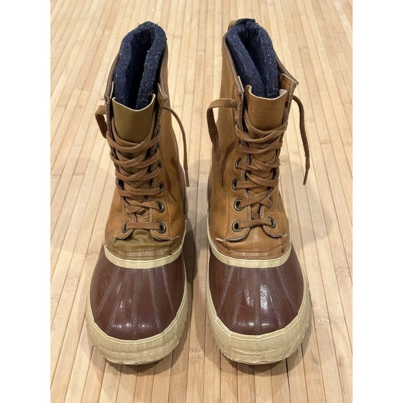 Sorel VTG Cheyenne Rawhide Leather Insulated Rubber Duck Boots Sz 6 / 7 Or 5 M - Picture 3 of 14